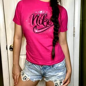 Nike Pink Y2K Airbrush tee